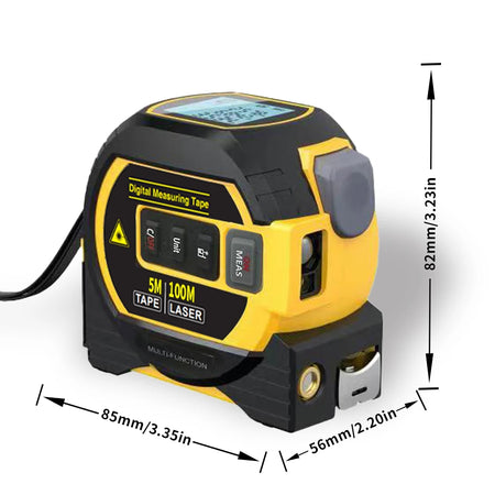 3-in-1 Digital Laser Tape Measure with High Precision Steel Tape