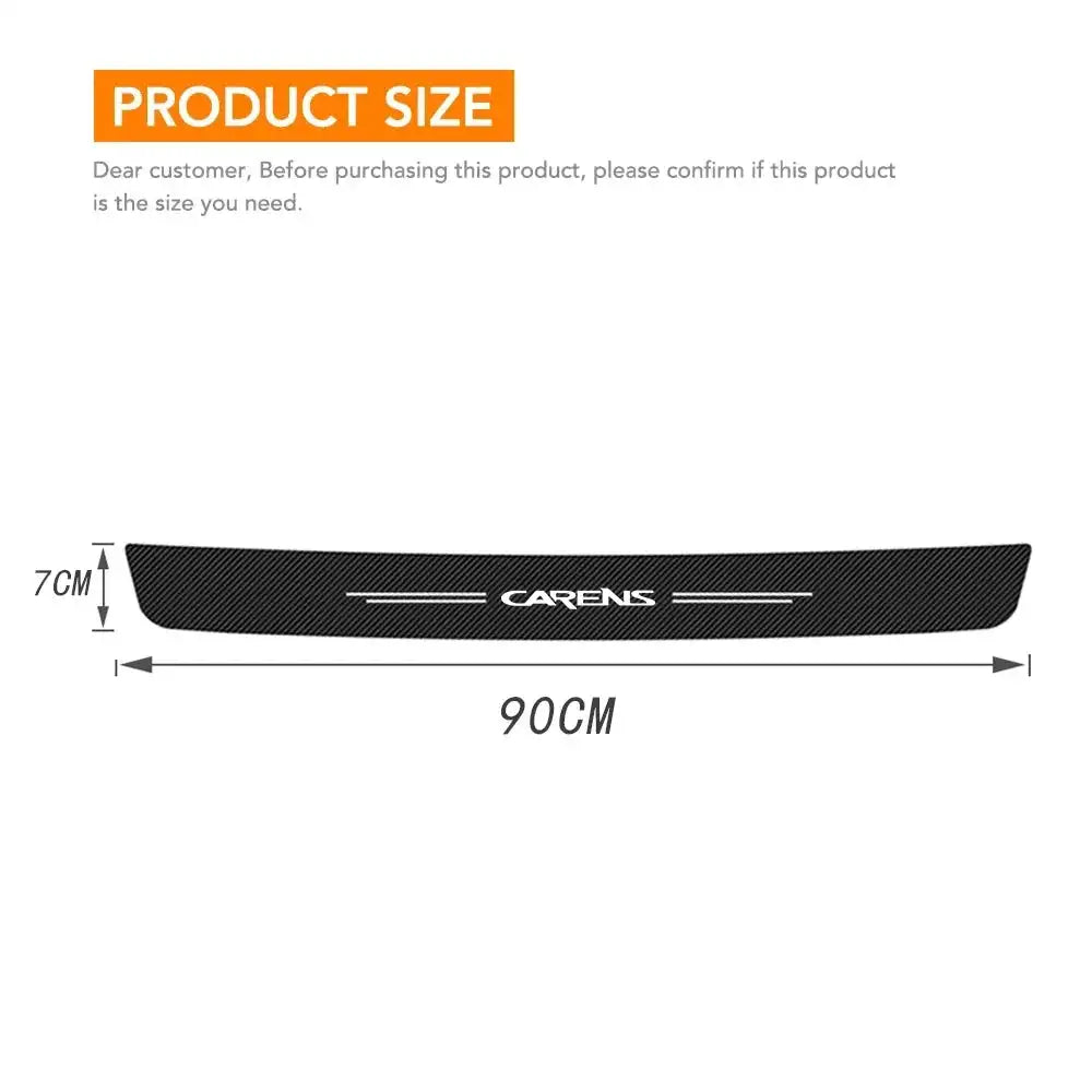 Kia Carens Carbon Fiber Door Sill Protector Sticker trunk 1pc