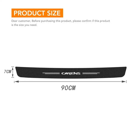 Kia Carens Carbon Fiber Door Sill Protector Sticker trunk 1pc
