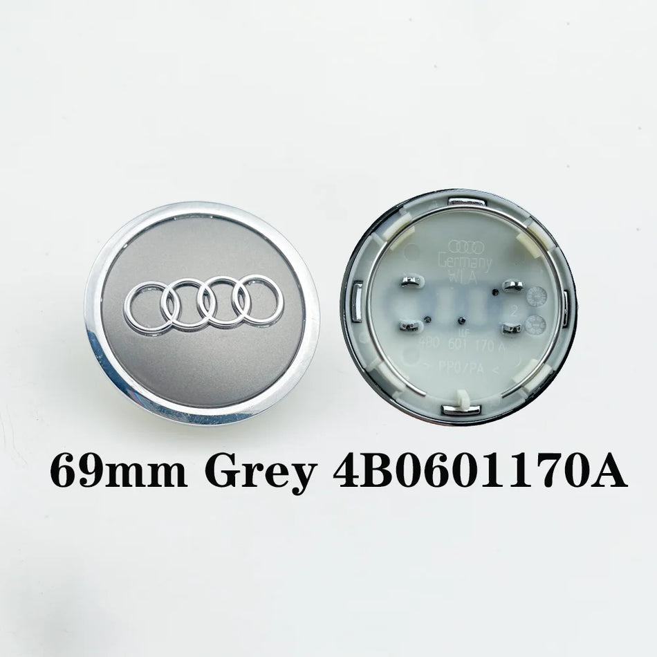 Tappi centrali per ruote in ABS alluminio 60-69mm per Audi e Volvo A3 A4 A5 A6 A7 A8