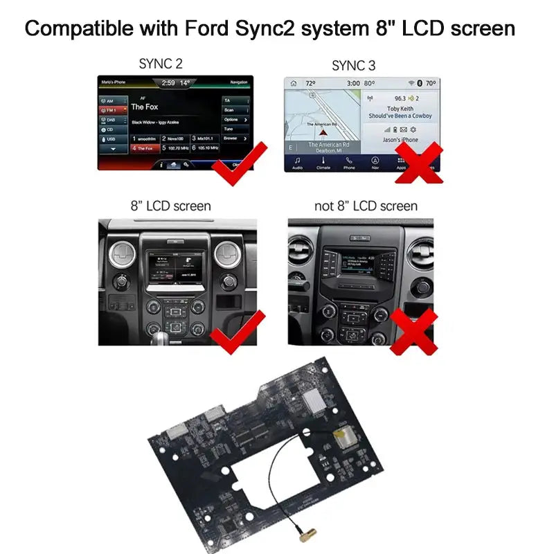 Wireless Carplay For Ford Sync2 2011-2016 Explorer Focus Fiesta C-max Edge F150 Fusion Taurus Support Android Auto BT Airplay by InterCyprus Trading Ltd
