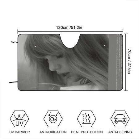 Hot Singer Tortured Poets Car Sunshade - Anti-UV Windshield Cover z2