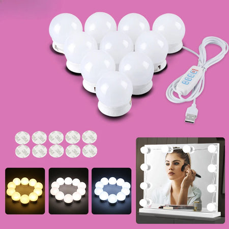 Hollywood Makeup Vanity Mirror Light Stick On &ndash; 3 Color LED