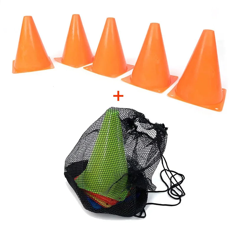 High-Visibility 18CM Training Cones - Set of 5 Orange-2