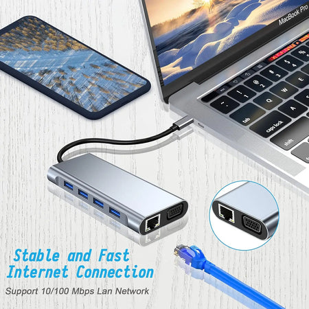 USB C HUB &ndash; 4K HDMI And RJ45 Multiport For MacBook