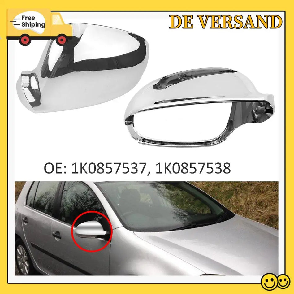 Spīdīga melna sānu spoguļa korpuss priekš 06 10 VW Golf 5 Jetta