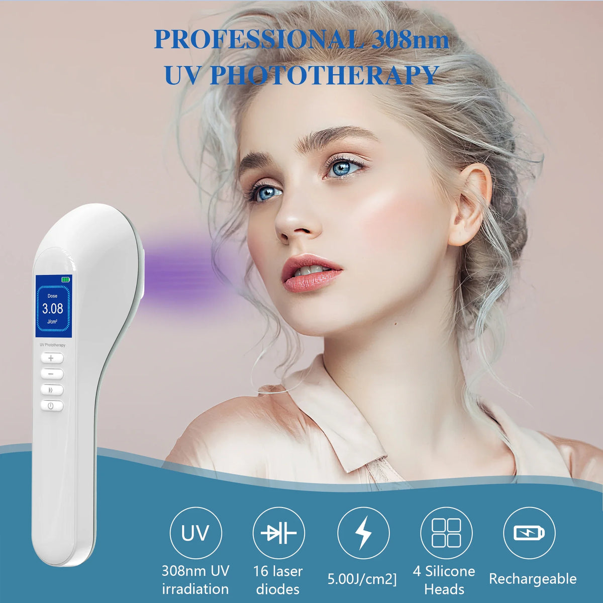 iKeener 308nm Ultraviolet Phototherapy Instrument &ndash; Effective Vitiligo and Psoriasis Treatment