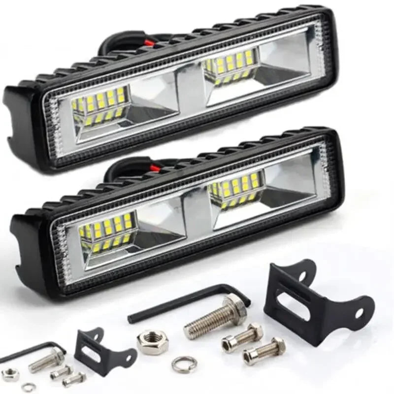 36W 12V-24V LED Work Light Spotlights - Pair for All Vehicles Plastic shell