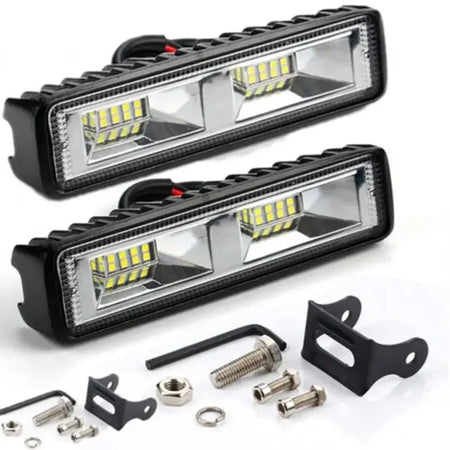 36W 12V-24V LED Work Light Spotlights - Pair for All Vehicles Plastic shell