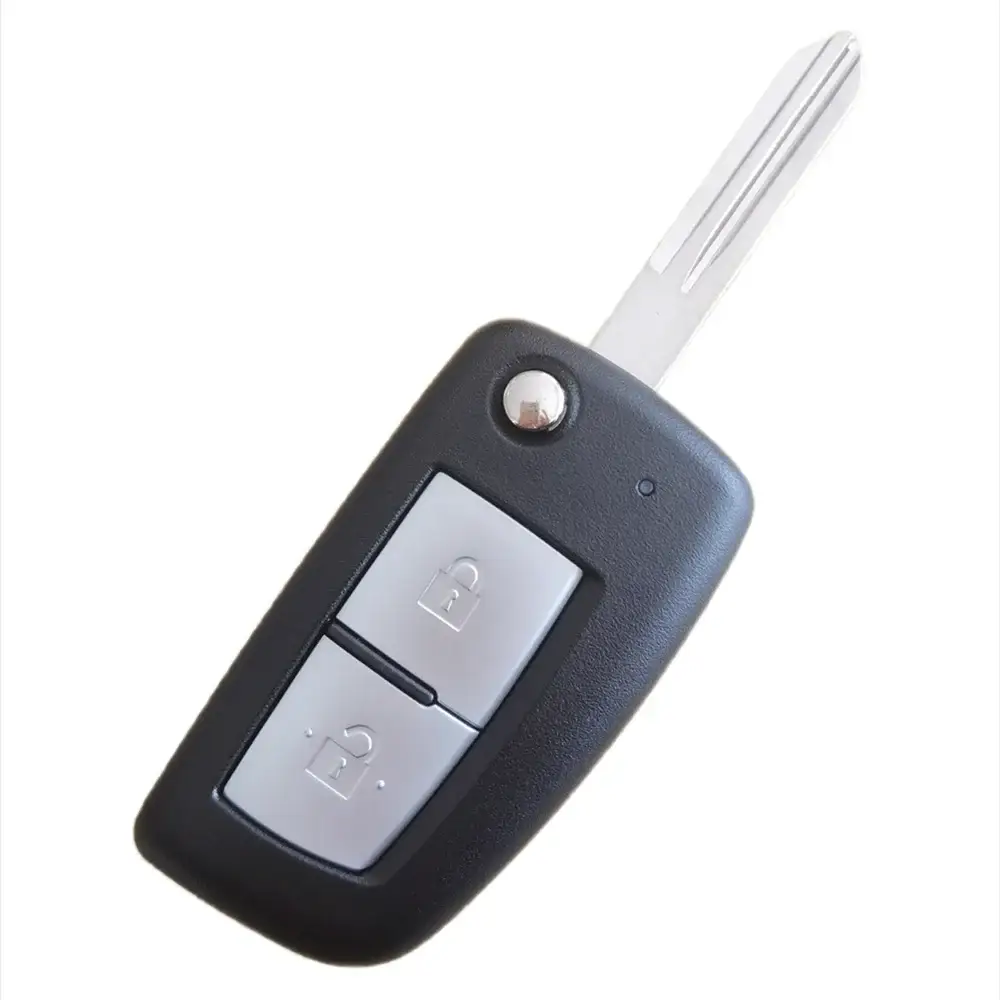 1pcs Folding Flip Remote Car Key Shell 2 Buttons For Nissan Qashqai Sunny NV200 Auto Remote With Uncut NSN14 Blade by InterCyprus Trading Ltd