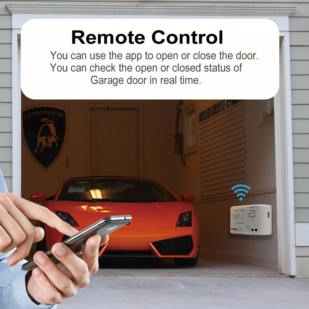 Smart WiFi Garage Door Opener Controller with Voice Control