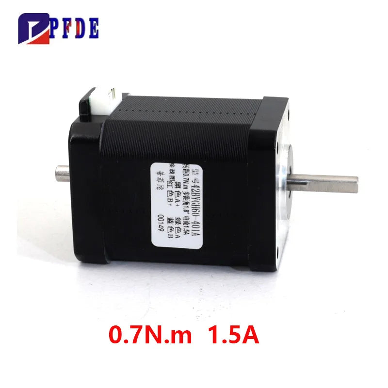 Double Shaft Nema 17 Stepper Motor &ndash; High Torque Performance 0.7N.m