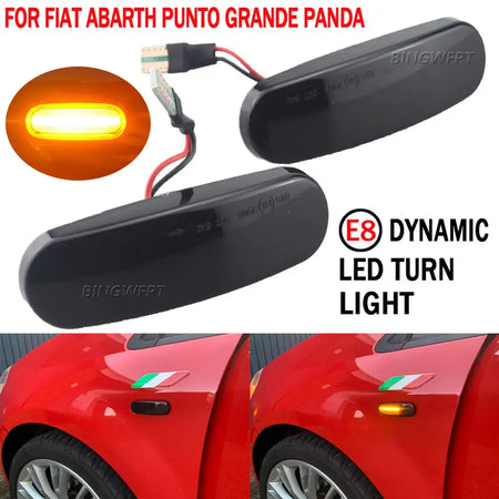 2Pcs Dynamic Side Marker Lamp For Fiat Abarth Punto Qubo Multipla Stilo Panda MK2 MK3（Van Evo) Sequential Flashing LED Light by InterCyprus Trading Ltd