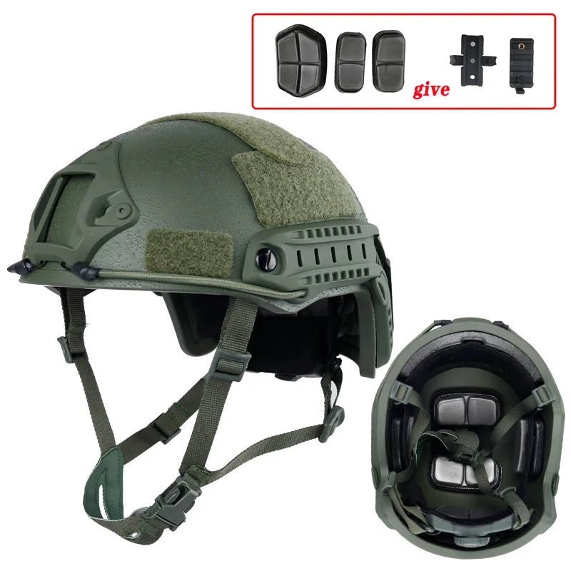 Fast MICH2000 Riot Helmet &ndash; Fiberglass Upgrade, Lightweight army green