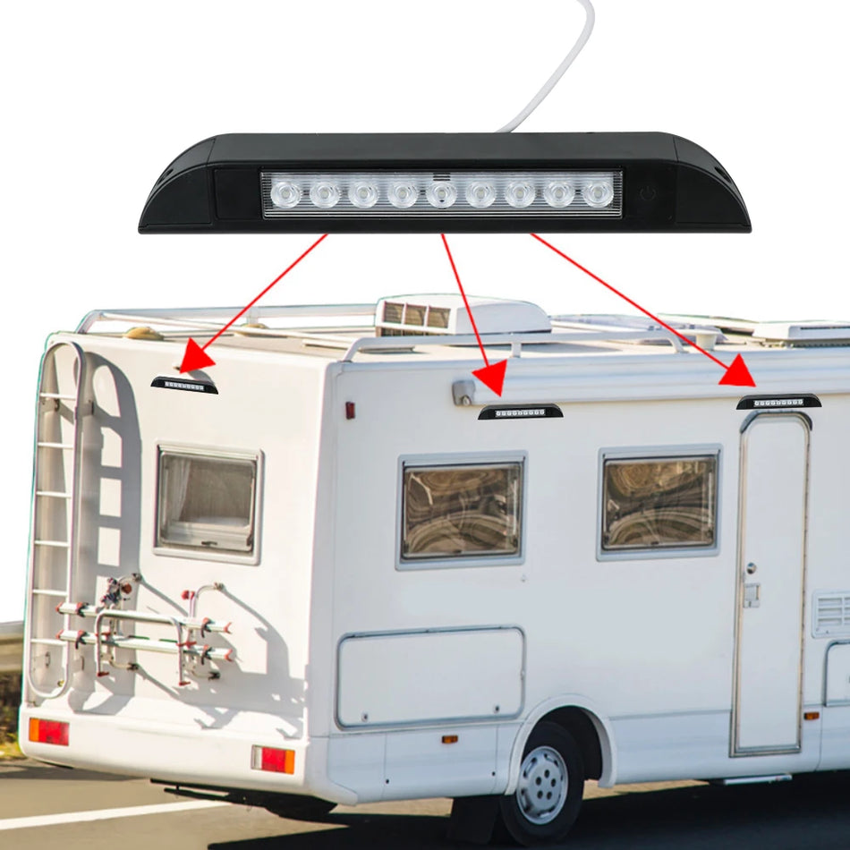12V LED Light Bar for RVs and Trailers, 6000K Flood Beam IP67