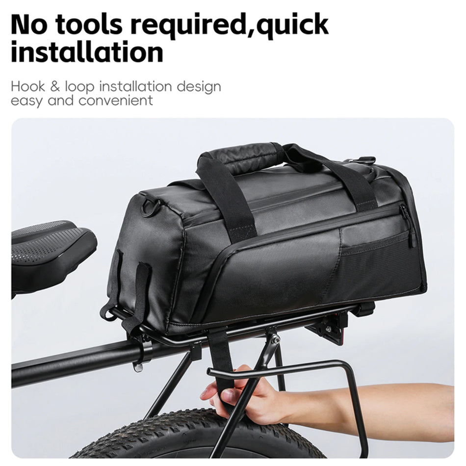 Bike Saddle Bags for Rear Rack 13L &ndash; Rainproof 13L Storage