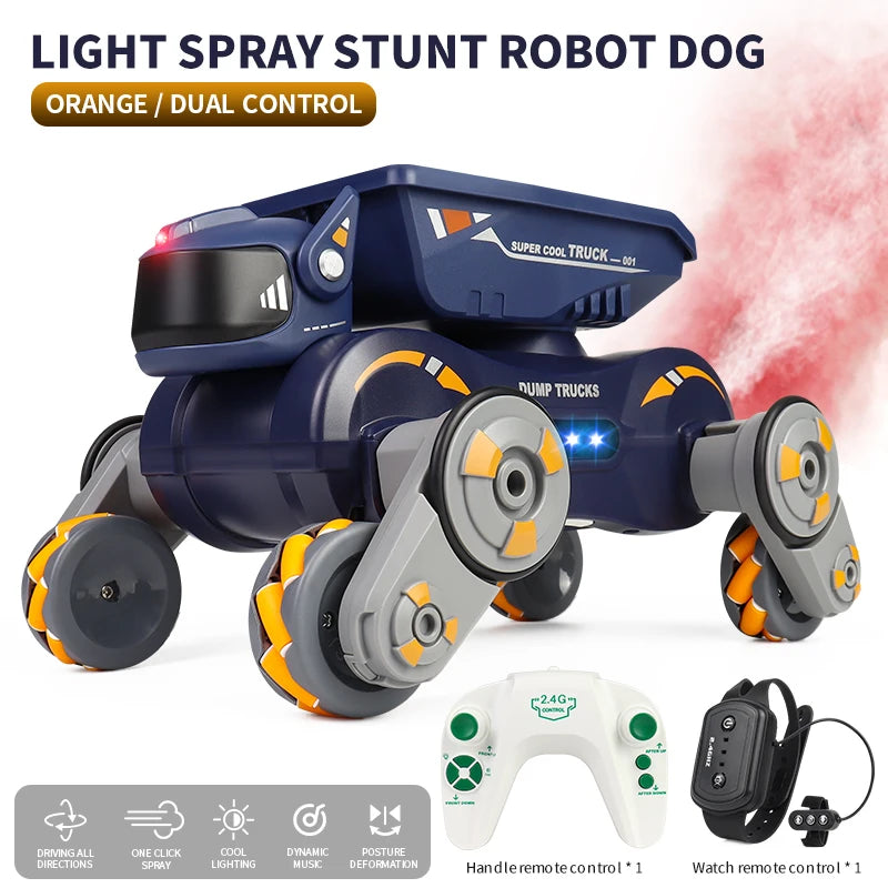 RC Stunt Car Dog &ndash; Gesture Ctrl Orange Dual 1B