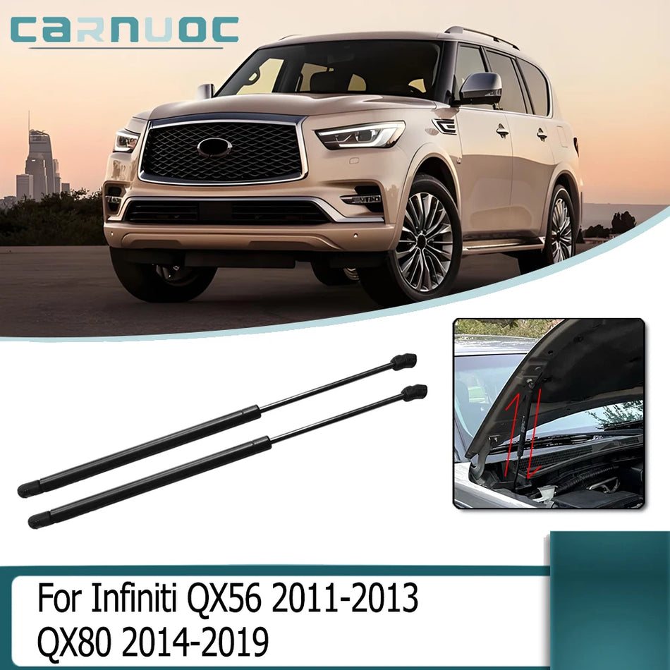 Infiniti QX80 and QX56 Hood Gas Spring Struts, Set of 2, Direct OEM Replacement