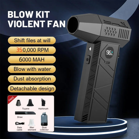 350000RPM Brushless Turbo Blower - Powerful Dust Removal Set B