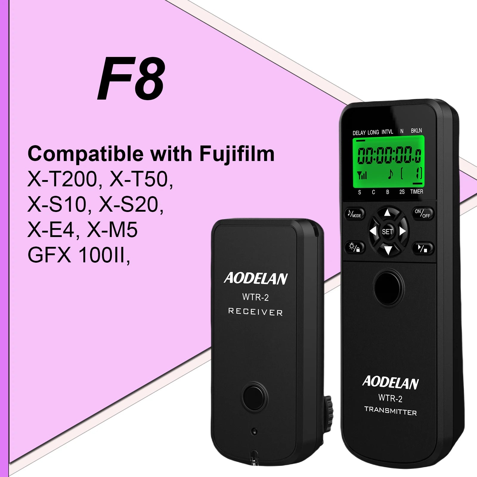 Wireless Camera Timer Remote for DSLR - AODELAN WTR-2 F8 / China