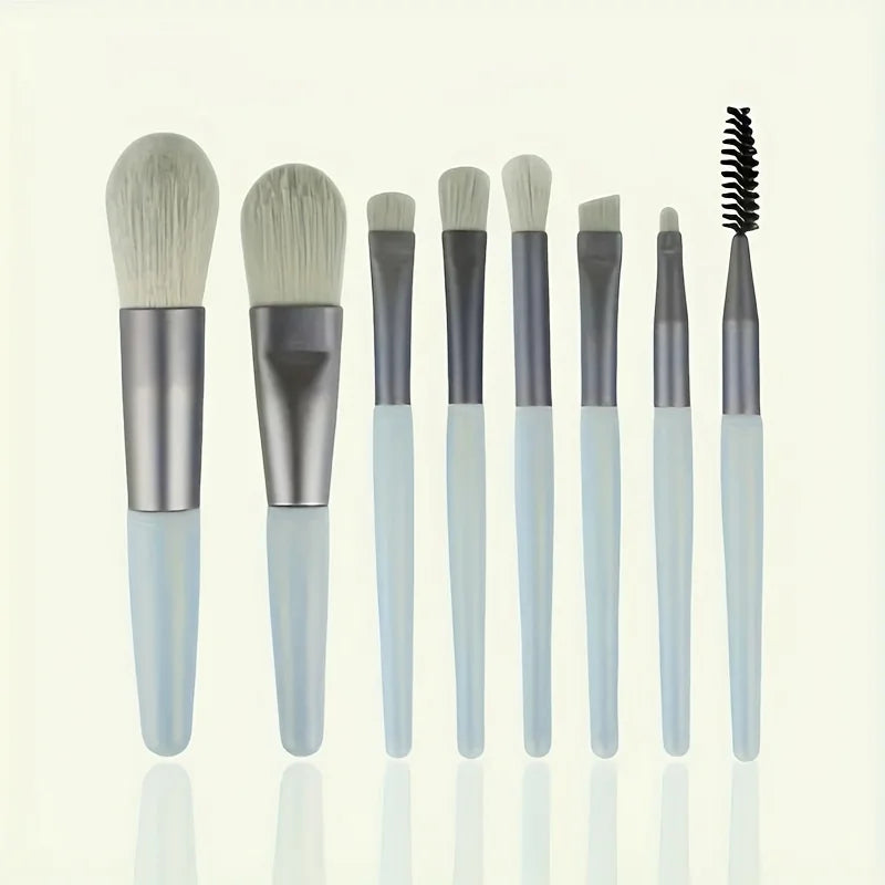 Portable 8/22/34Pcs Makeup Brush Set - Soft, Versatile Beauty Tool Kit Green-8