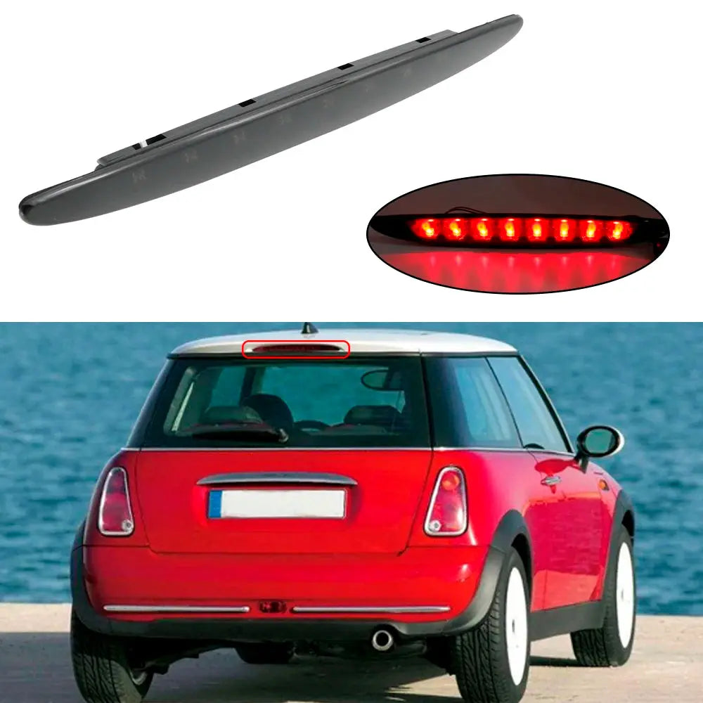 Auto Led Third Brake Light For Mini Cooper R50 R53 2002-2006 Rear High Mount 3rd Stop Brake Light Red Lens by InterCyprus Trading Ltd
