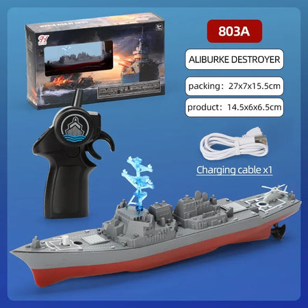 RC Warship Model Boat &ndash; High-Speed Remote Control Battleship 803A