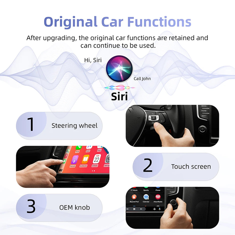 Adaptor Wireless CarPlay și Android Auto pentru Mașini, Plug and Play, WiFi