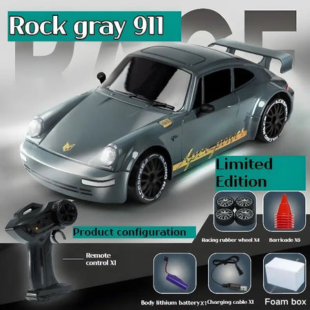 Limited Edition Teranty RC Drift GT 911 Remote Control Car 1:20 Scale Rock gray-Foam box