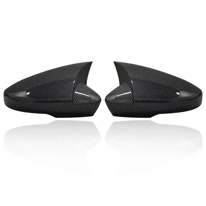 Mirror Cover For Skoda Octavia Mk3 2013 2019 Bright Black Carbon fiber pattern