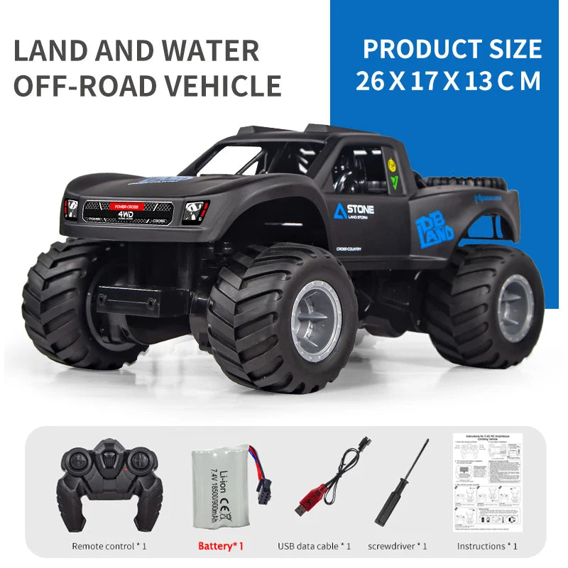 JJRC Q156 4WD Off-Road Amphibious Remote Control Stunt Car Q156 Blue 1B