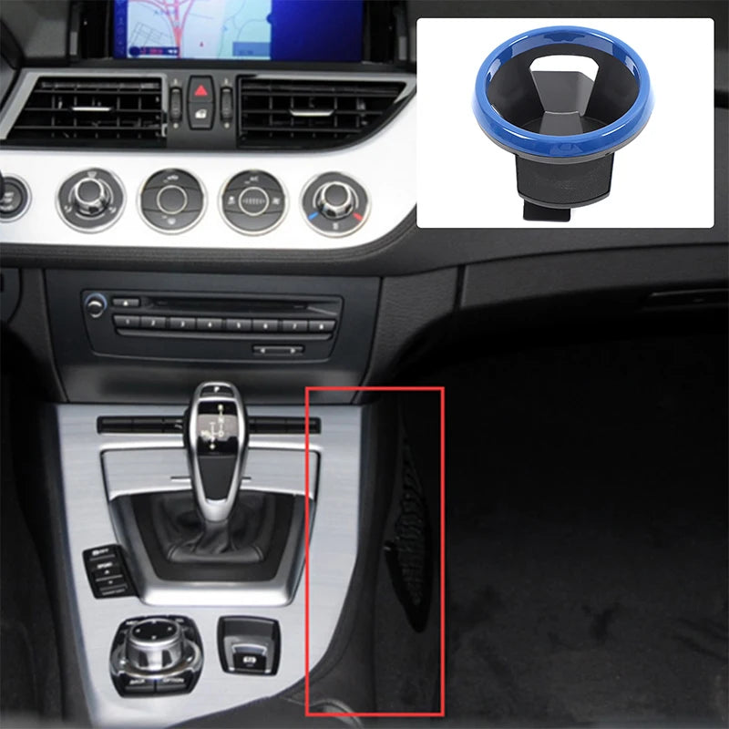 BMW Z4 2009-2015 için Karbon Çelik Bardak Tutucu Sticker