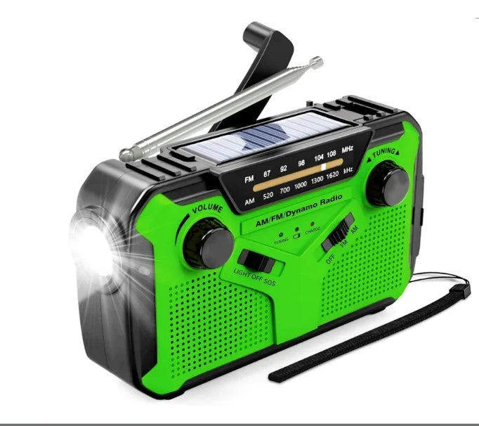 Solar Radio Dynamo Emergency Radio &ndash; 4000mAh Battery fantastic color