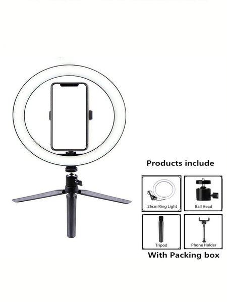 26 Cm Shooting Light Ring Compact &ndash; Tripod Stand Included black