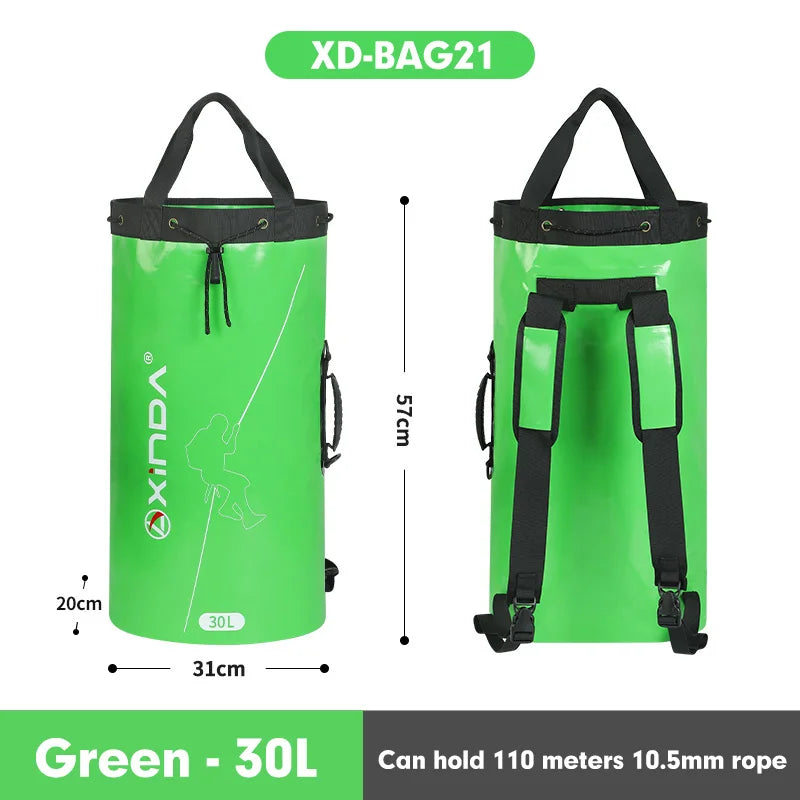 Xinda Climbing Rope Bag &ndash; All-In-One Rescue Equipment Kit Green 30L