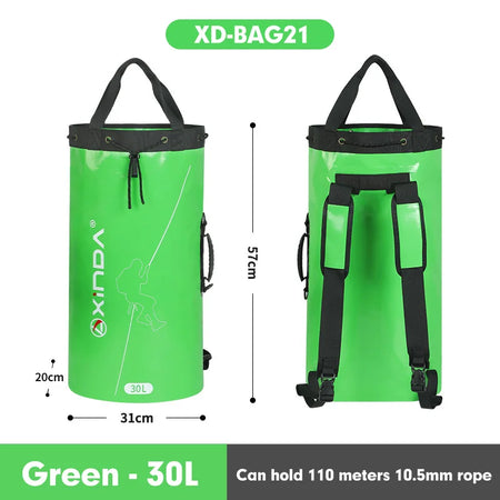 Xinda Climbing Rope Bag &ndash; All-In-One Rescue Equipment Kit Green 30L