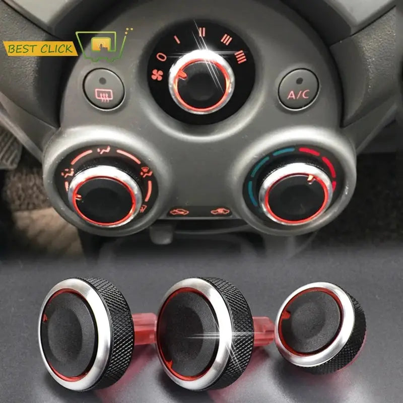 For Nissan CUBE Z12 Latio Almera Versa N17 Note E12 Micra K13 Mitsuoka Viewt AC Heater Heat Climate Control Switch Knobs Buttons by InterCyprus Trading Ltd
