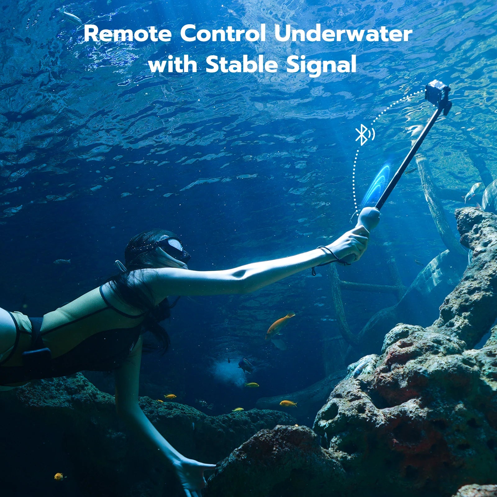 TELESIN Underwater Selfie Stick &ndash; Waterproof and Extendable for GoPro
