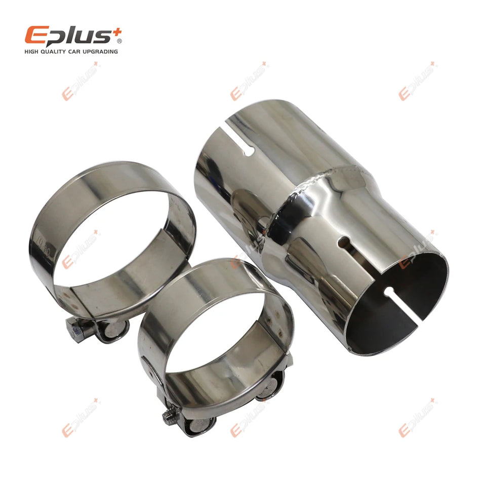 Réducteur d'échappement adaptateur 54 mm à 77 mm en acier inoxydable universel pour voiture et moto