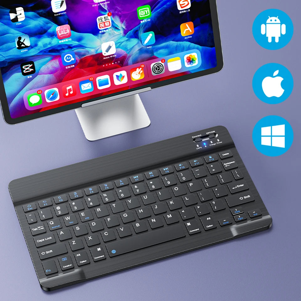 Portable Spanish-English Bluetooth Keyboard and Mouse &ndash; Wireless Convenience for Tablets and PCs