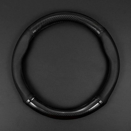 Universal Steering Wheel Cover &ndash; Premium Carbon Fiber Look