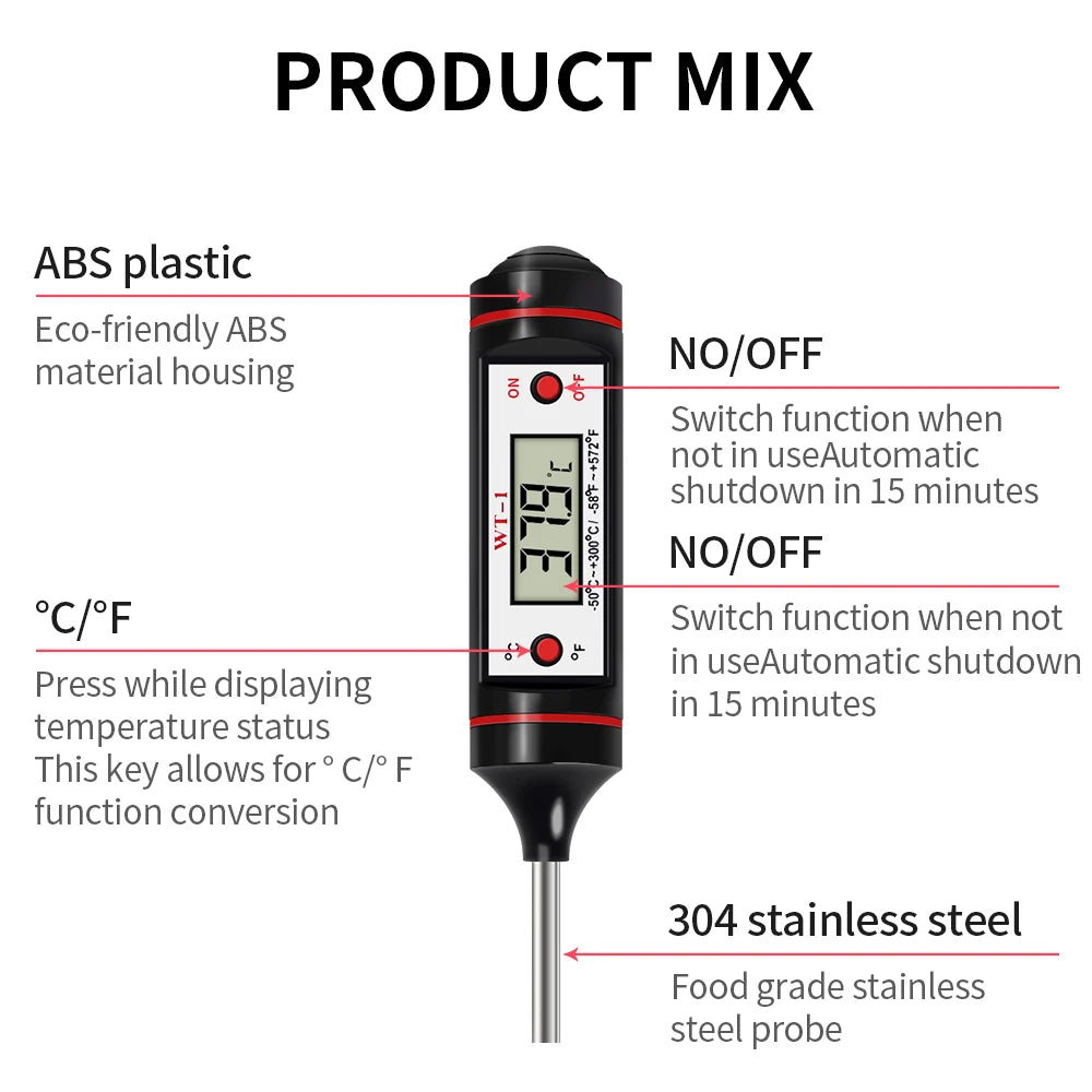 Portable Digital Kitchen Thermometer WT-1 &ndash; Fast Reading