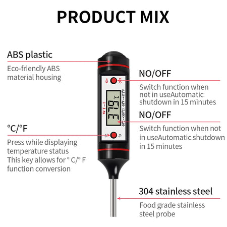 Portable Digital Kitchen Thermometer WT-1 &ndash; Fast Reading