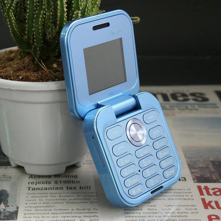 Palm Cute Flip Phone &ndash; Senior Friendly Push Button Comfort Blue / Standard