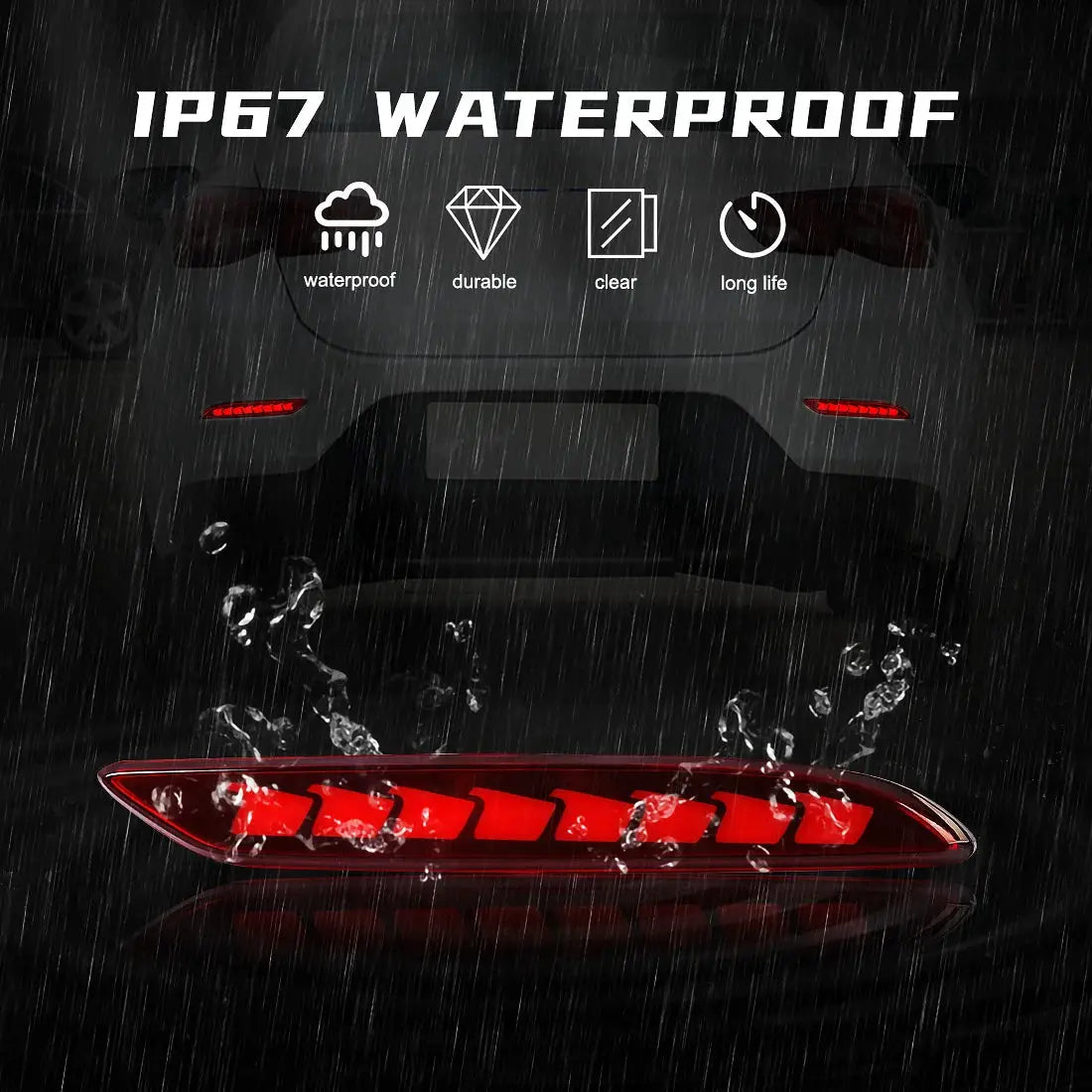 LED Rear Bumper Reflector Light For Chevrolet Cavalier 2020 2021 2022 Brake Warning Dynamic Turn Signal Lamp Car Accessories 12V by InterCyprus Trading Ltd