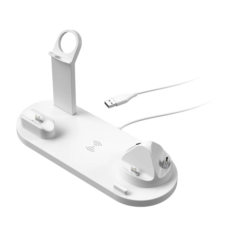 Opansten Wireless Charger Stand &ndash; Three Ports Fast Charging Rose Gold