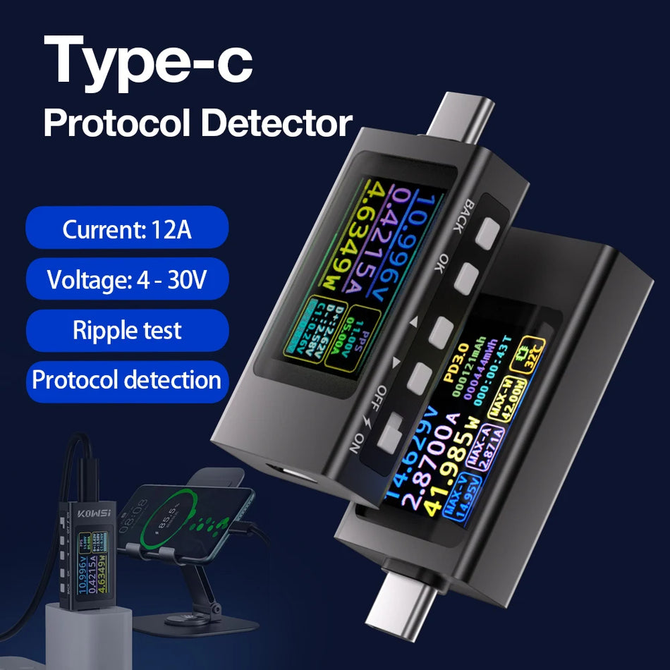 KWS-X1 &ndash; High Accuracy Digital Voltmeter Ammeter Type-C USB