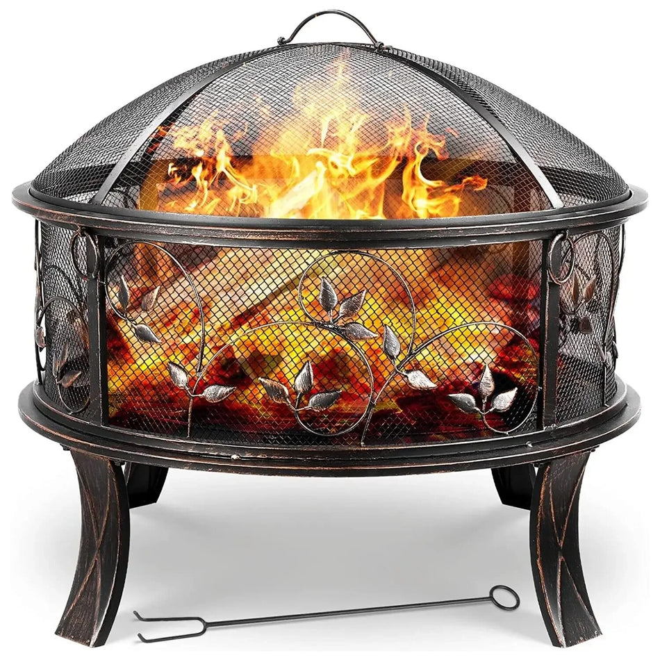 Vuurkommen Vuurmand Met Vonkenbescherming 71cm Houtskoolrooster