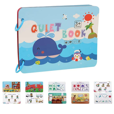 Yeahbo Busy Book for Kids &ndash; Montessori Learning Toy blue