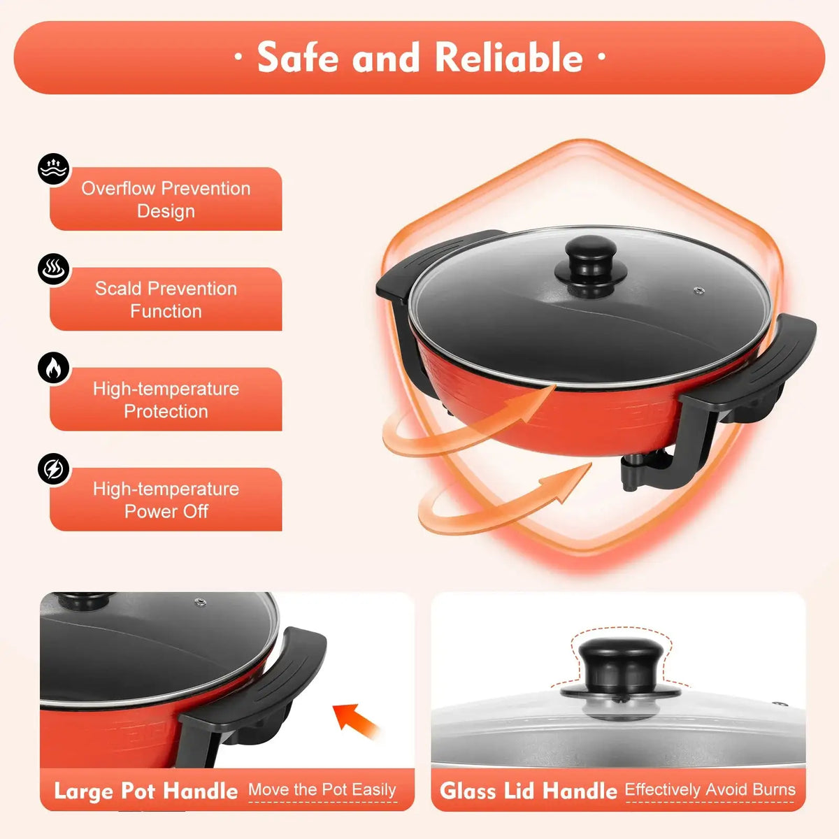 1360W Electric Hot Pot &ndash; Large 6L Capacity For Gatherings